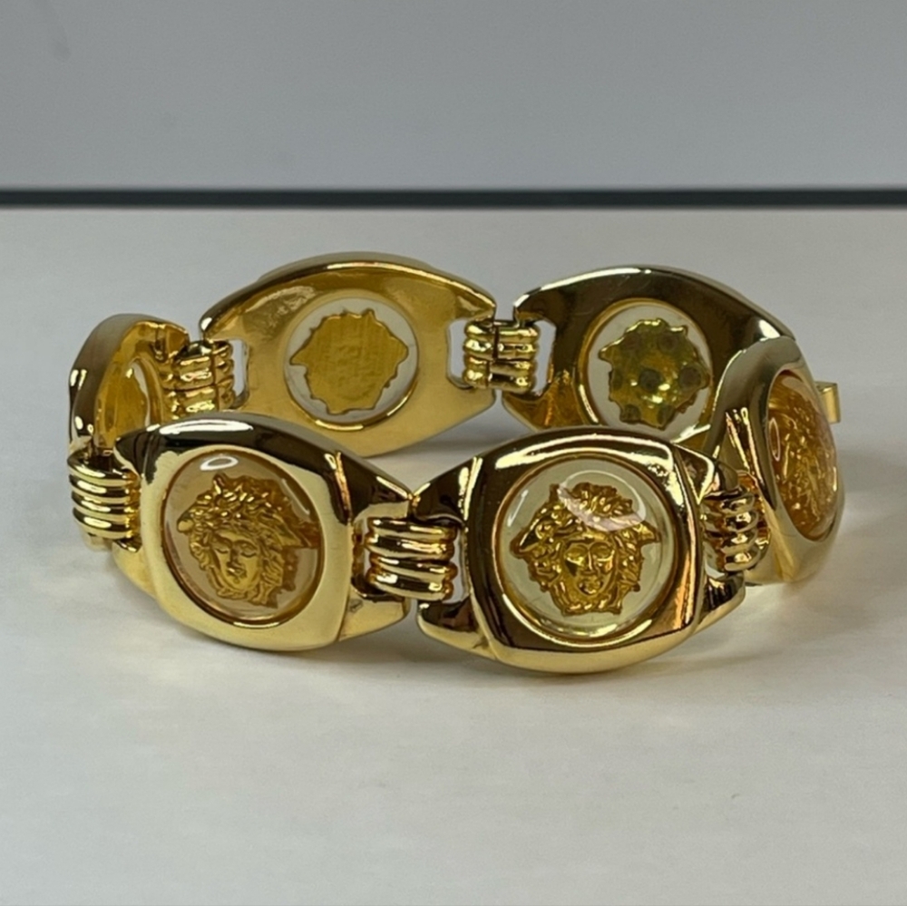 VERSACE Medusa Gold Tone Bracelet/ Gorgeous 😍